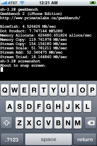 Geekbench 2 (iPhone Edition)
